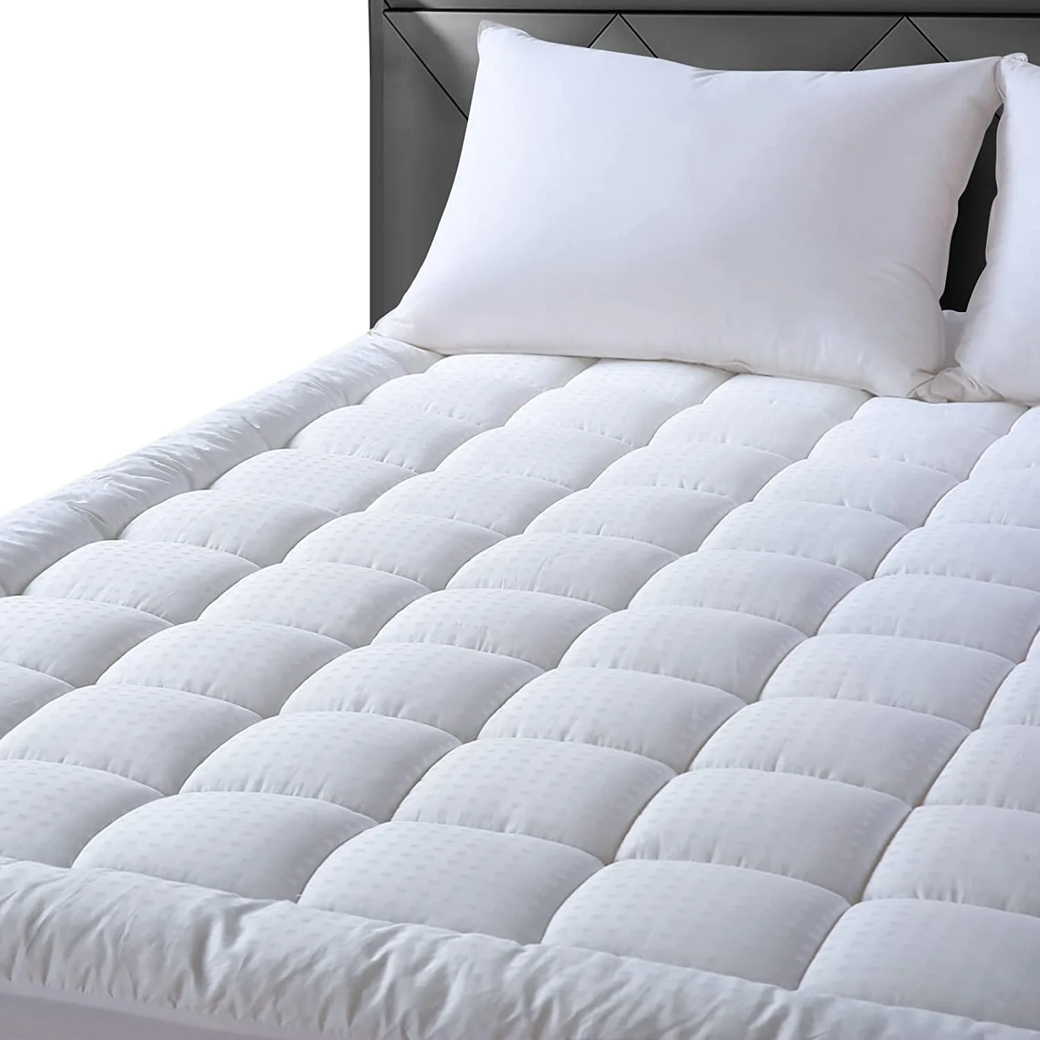 Queen Size Mattress Pad Pillow Top Mattress Cover Quilted