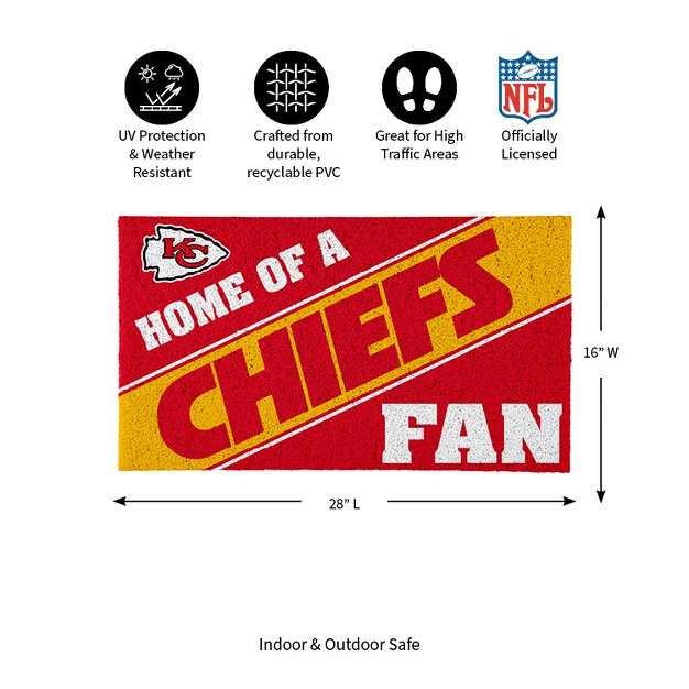 Evergreen Kansas City Chiefs Pvc Mat Color