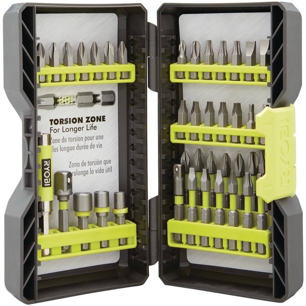 RYOBI Bi-Metal Impact Rated Screwdriver Drill Bit Kit (40-Piece) AR2038