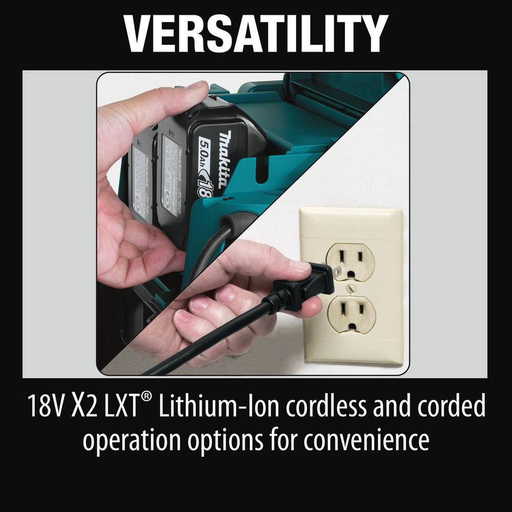 Makita 18V 5.0 Ah X2 LXT Lithium-Ion (36V) CordlessCorded 2.1 Gal. HEPA Filter Dry Dust ExtractorVacuum Kit XCV04PT