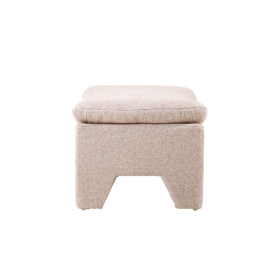 Retro style ottoman / blush pink mélange