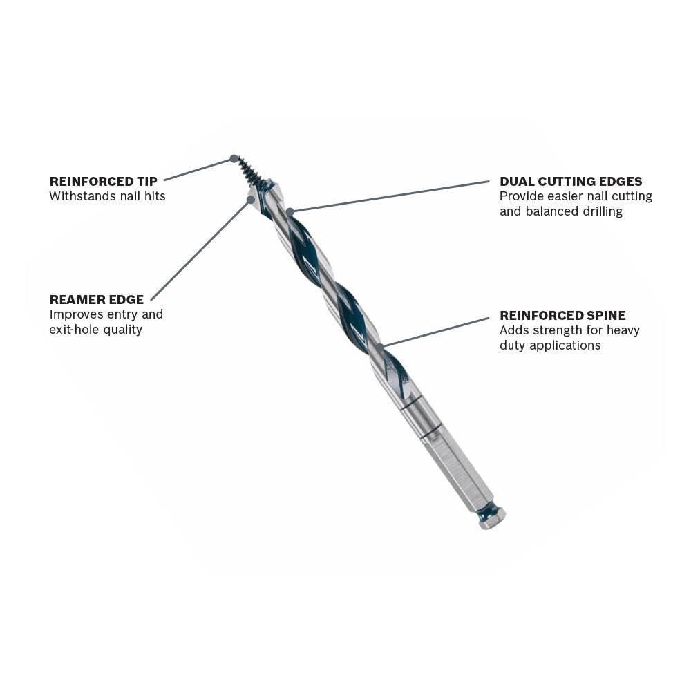 5/8 In. x 17-1/2 In. Daredevil™ Auger Bits ;