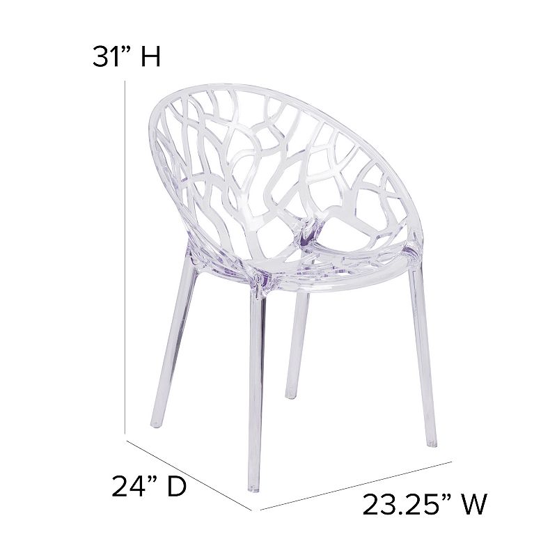 Flash Furniture Specter Transparent Stacking Accent Chair