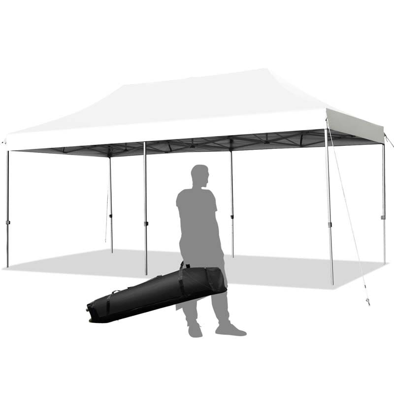 10 x 20 FT Pop Up Canopy Tent Portable Folding Event Party Tent Adjustable with Roller Bag