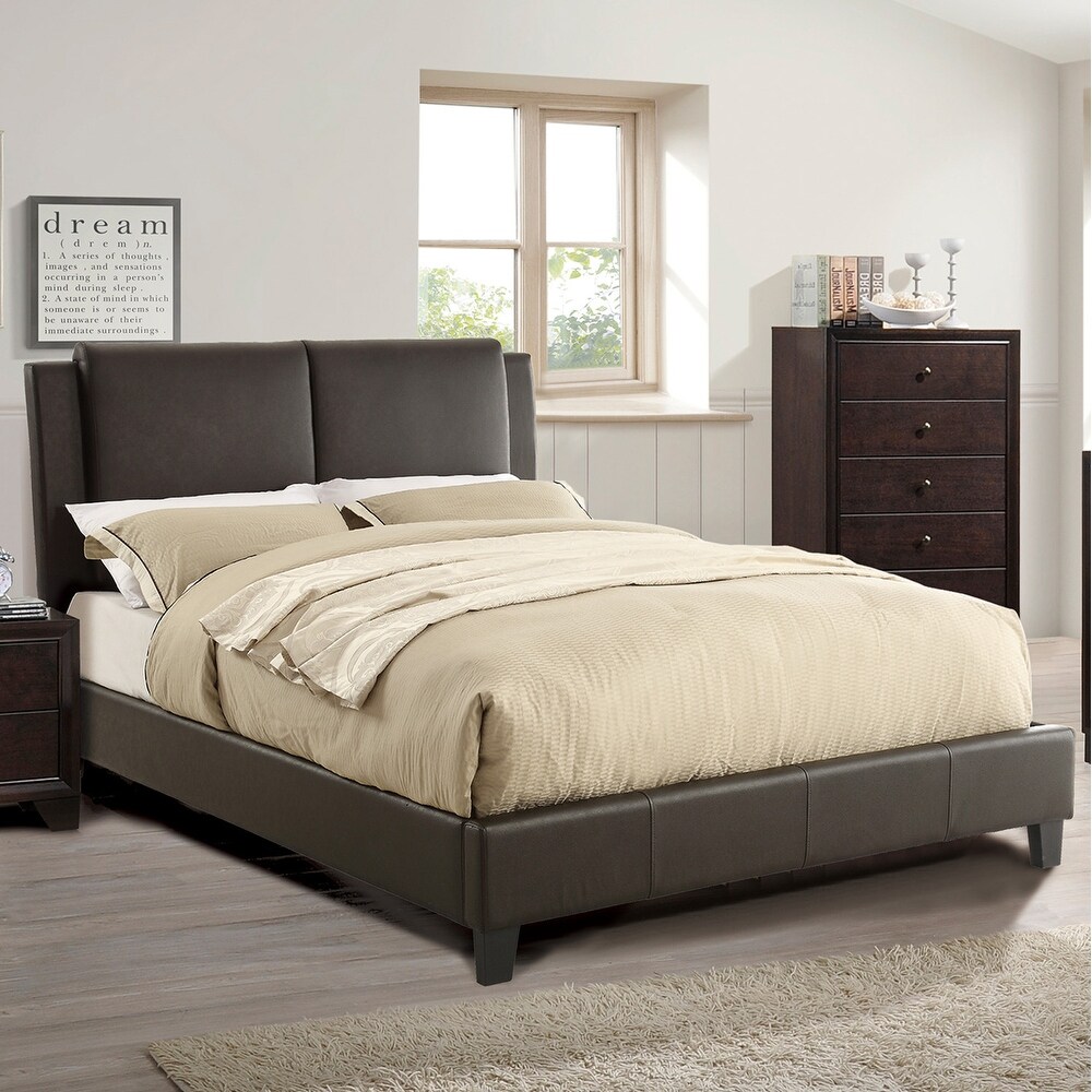 Faux Leather Upholstered Bed