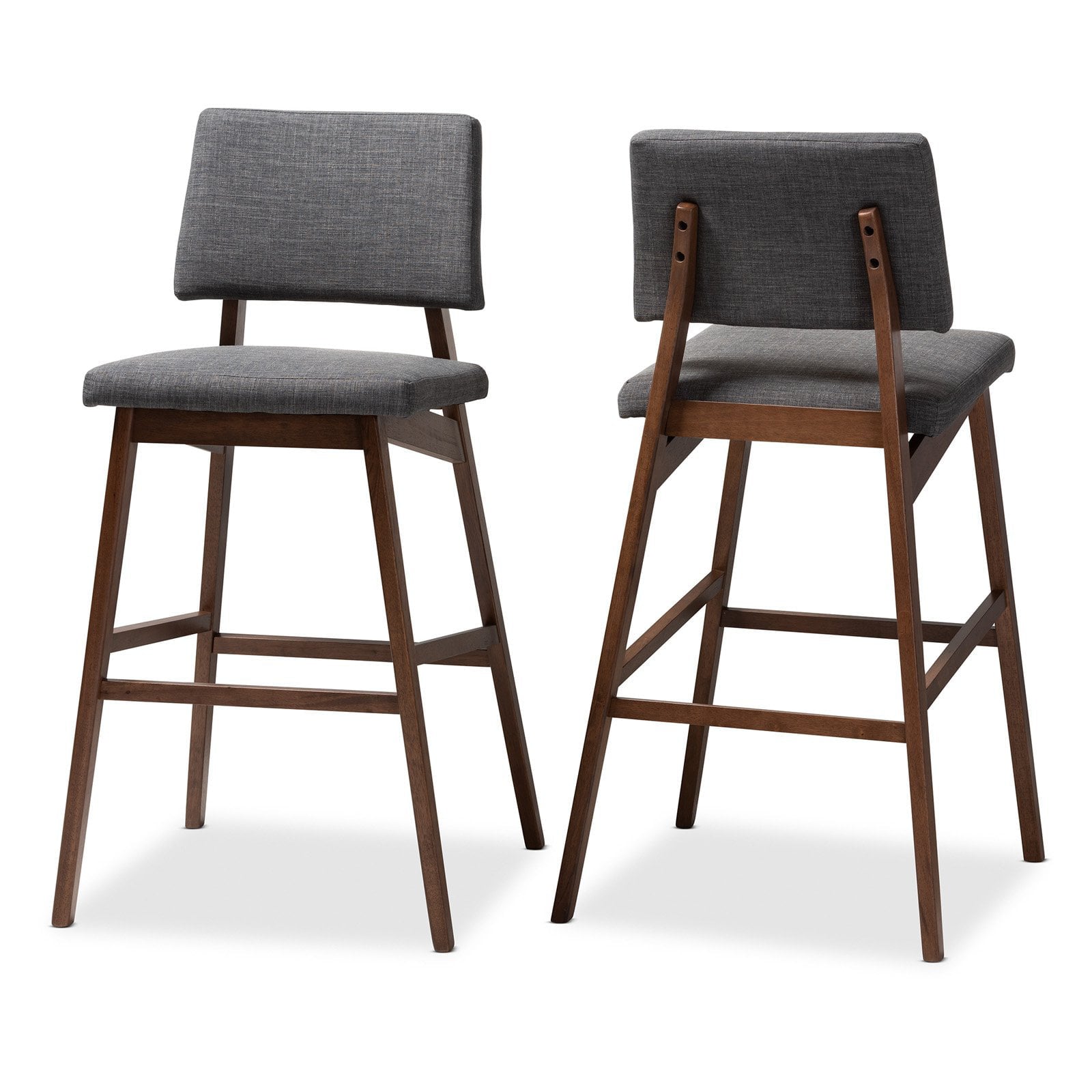 Baxton Studio Colton Upholstered 30 in. Bar Stool - Set of 2