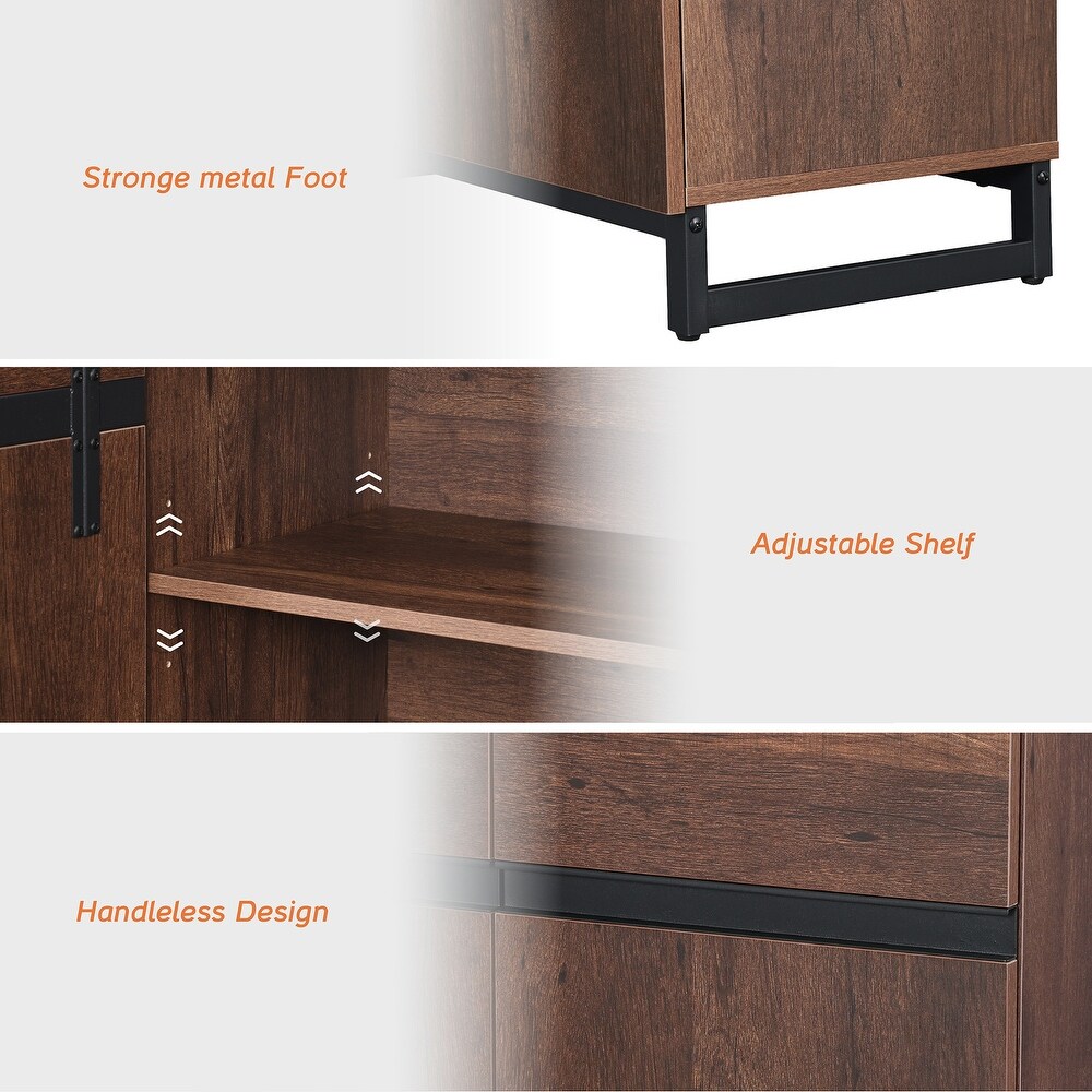 2 in 1 Modern Sideboard with Adjustable Shelves