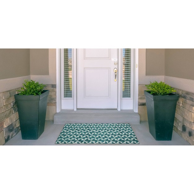 Odessa Washable Outdoor Rug Aqua green Linon