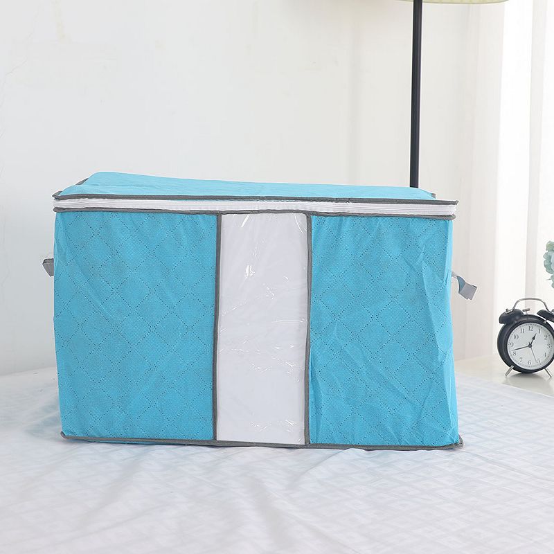 Home Foldable Zippered Dustproof Quilt Clothes Storage Bag Container