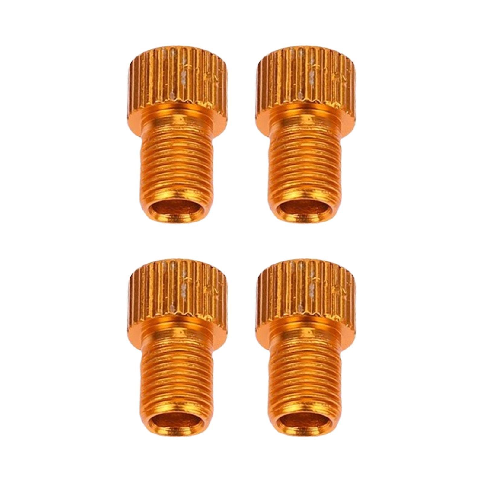 4x Bike Valve Adapter Replacement Conversion For Cycling Road Bike Equipment Yellow