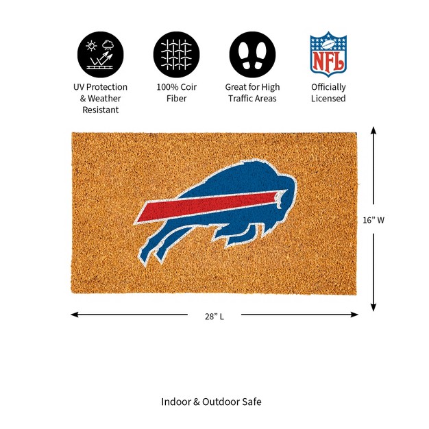 Evergreennflbuffalo Bills Logo Natural Coir 28 X 16 Inches Indoor Outdoor Doormat