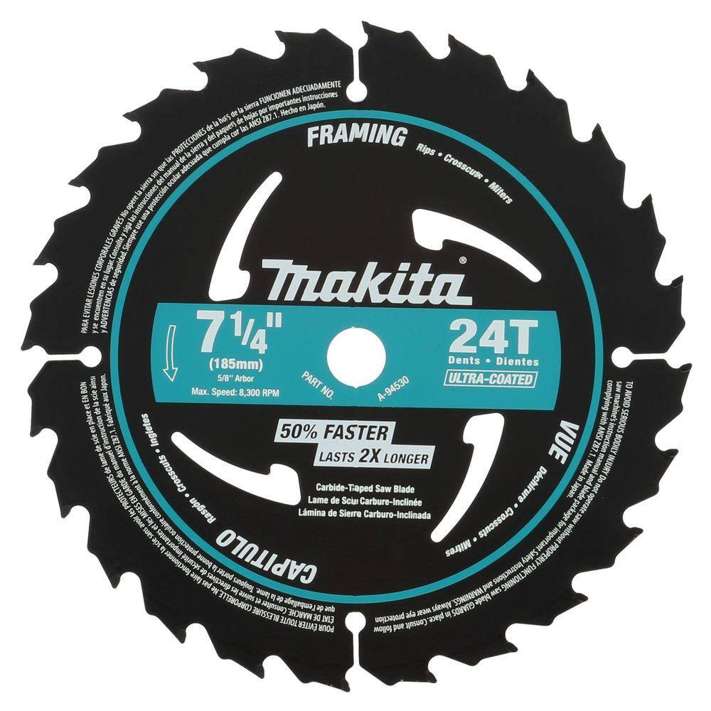 Makita 7-14 in. 24 TPI Carbide-Tipped Ultra-Coated Framing Blade (10-Pack) A-94530-10