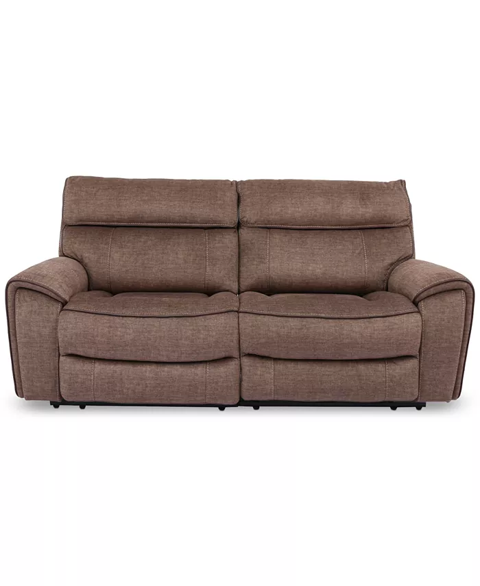 Furniture Hutchenson 2-Pc. Fabric Sectional with 2 Power Headrests