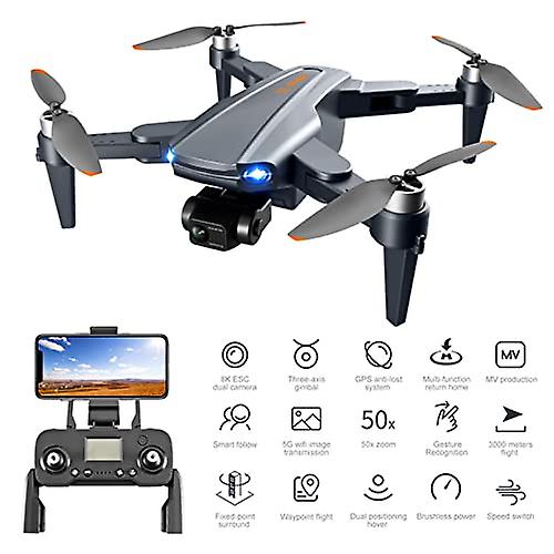 Drone Gps With Aerial Hd 8k Camera， Wifi Fpv Brushless Quadcopter， Three-axis Mechanical Gimbal， 28 Minutes Flight Time， 7-level Wind Resistance 1 Bat