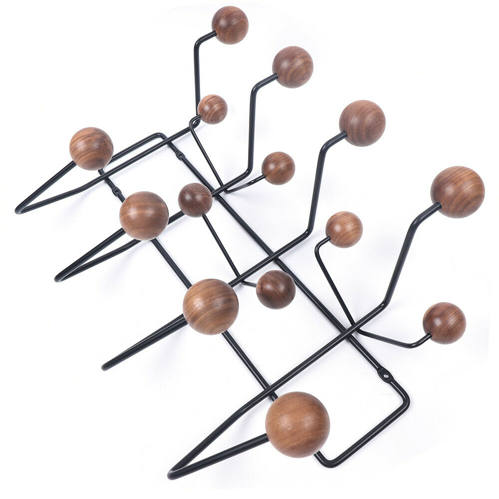 Wall Hanger Coat Rack Hang It All Candy Coat Rack Solid Walnut Wooden Balls Wood Wall Hanger Coat Rack Hang It All Candy Coat Rack Solid Walnut Wooden Balls HatandCoat Racks Wall-mounted Rack