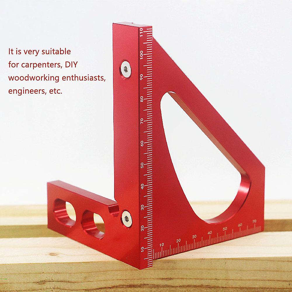 Woodworking Scribing Gauge Scriber Square Protractor Aluminum Alloy Triangle Ruler Measuring Tool For Carpenter