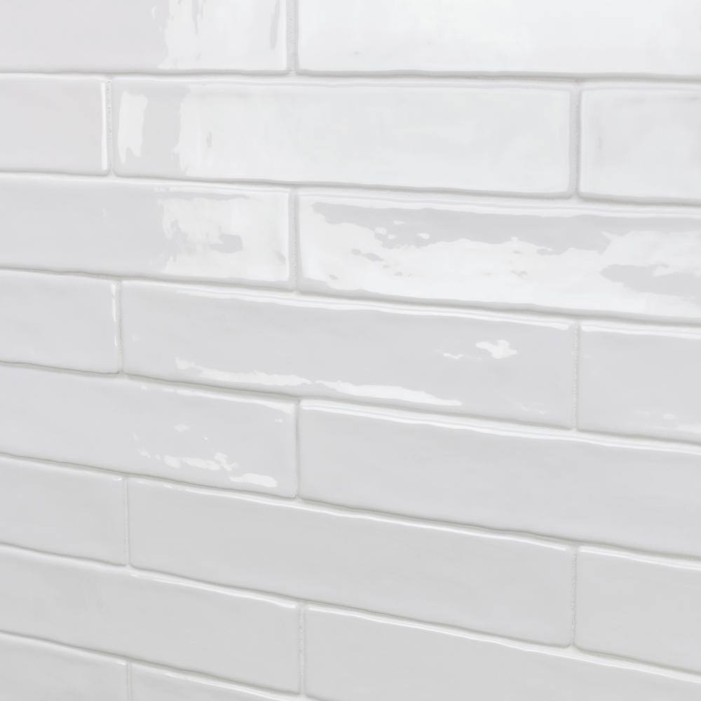 Ivy Hill Tile Newport White 2 in. x 10 in. Polished Ceramic Subway Wall Tile (5.70 sq. ft.  Case) EXT3RD100433