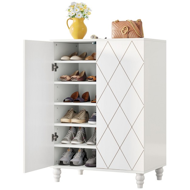 Tribesigns 7 tier 2 door Shoe Storage Cabinet