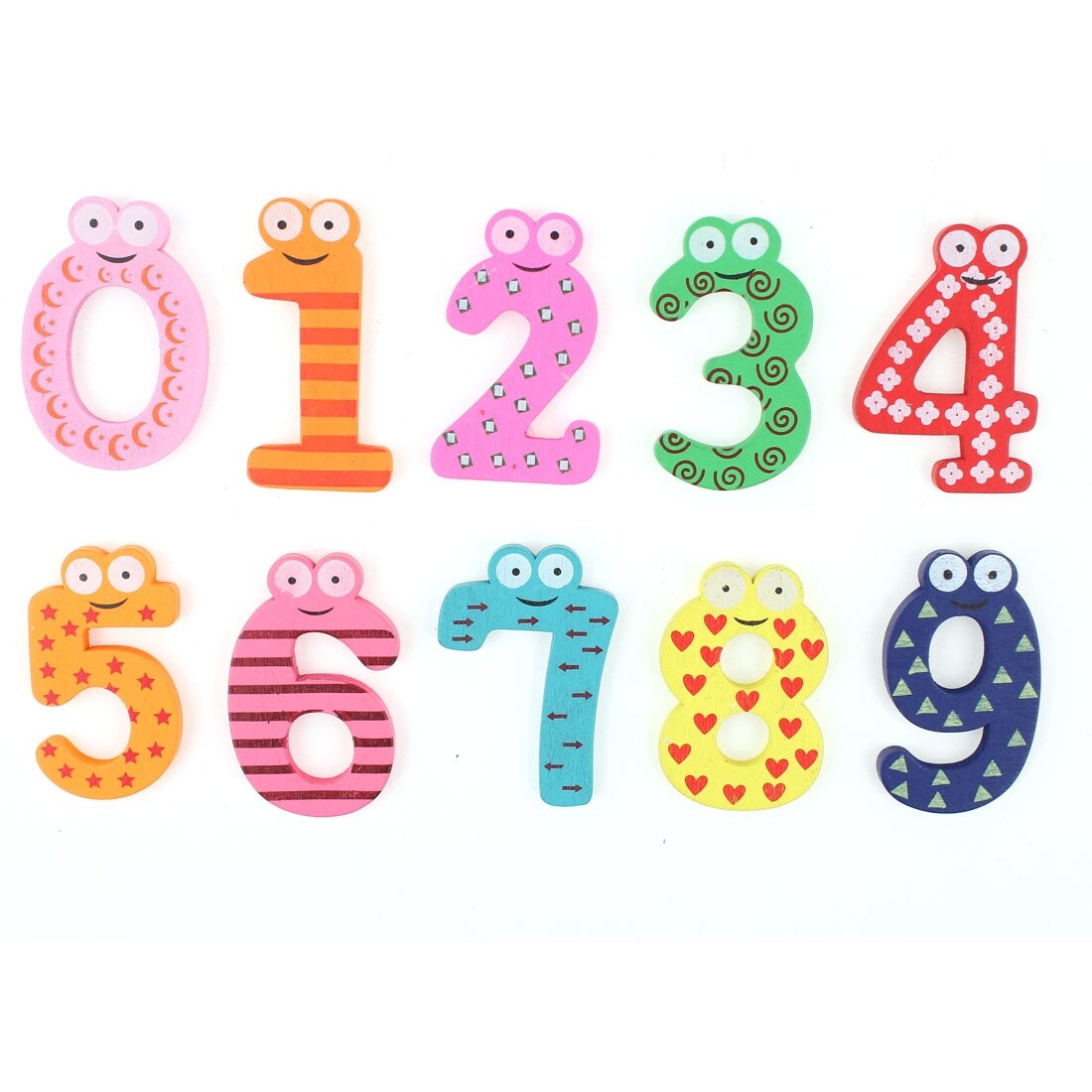 10Pcs Cartoon Animal 0-9 Arabic Numbers Whiteboard Magnetic Sticker - Multicolor - 1.2