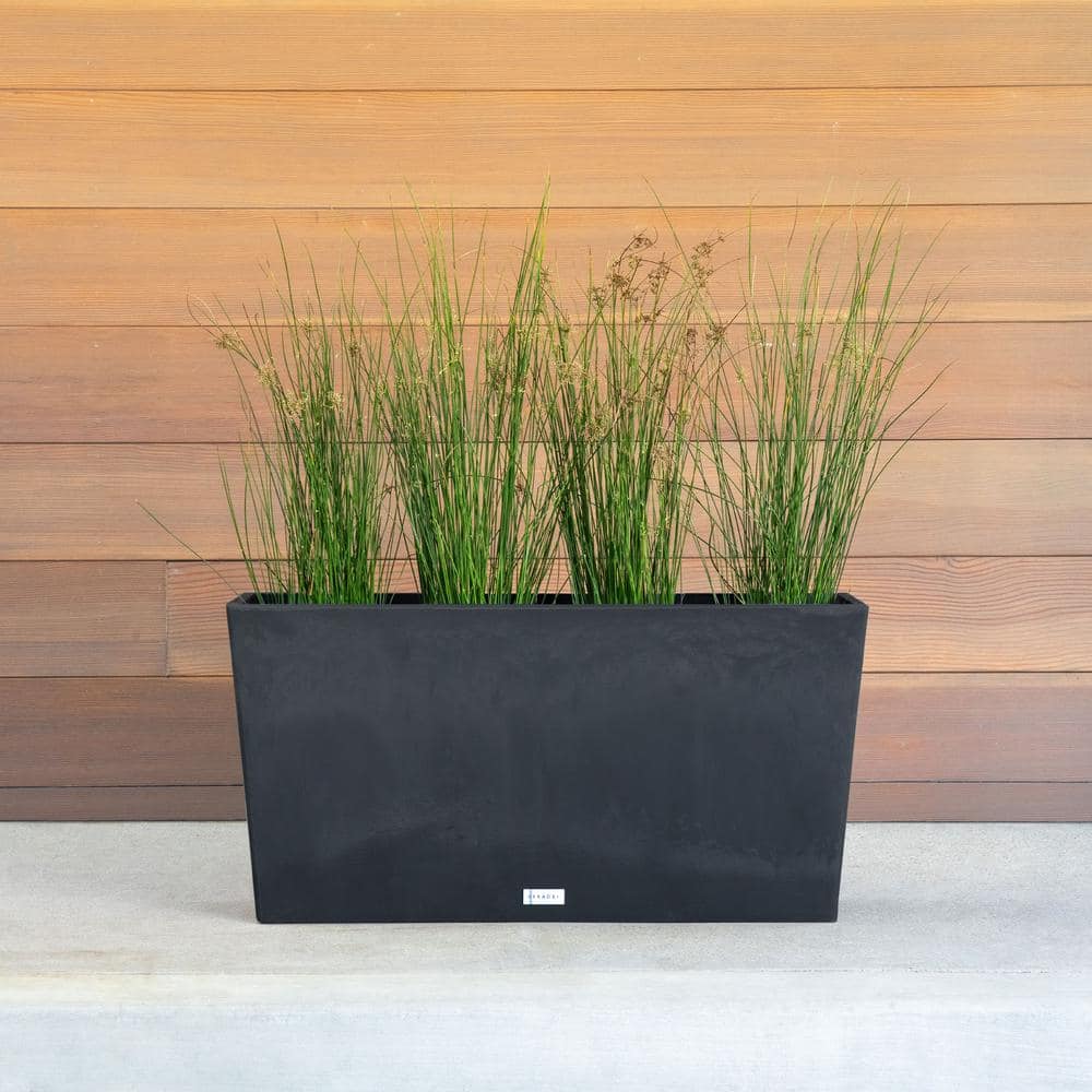 Veradek Midori 39 in. Black Trough Plastic Planter (2-Pack) MLO39B-2PK