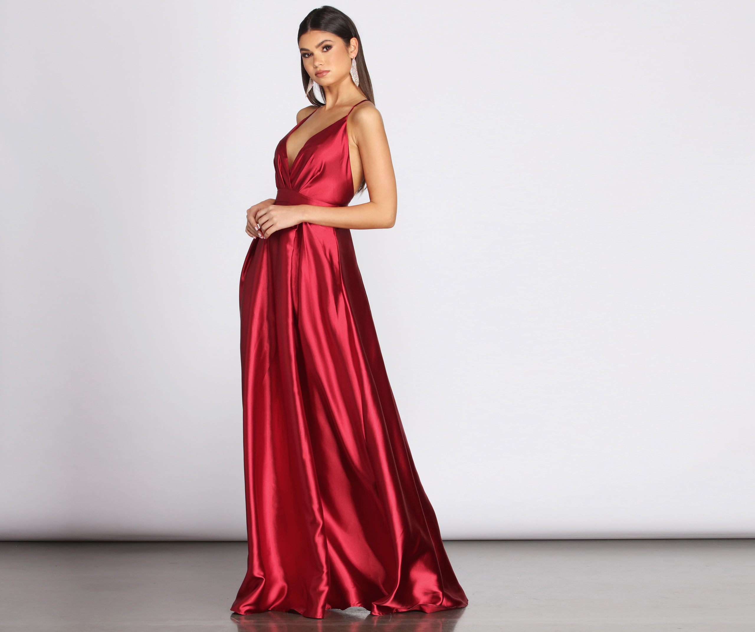 Gabi Satin A-Line Gown