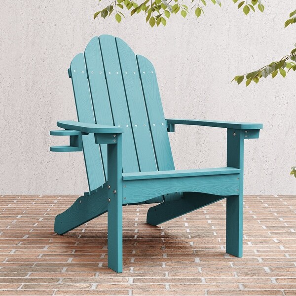 LUE BONA Plastic Poly Weather Resistant Outdoor Patio Adirondack Chair 1Pack