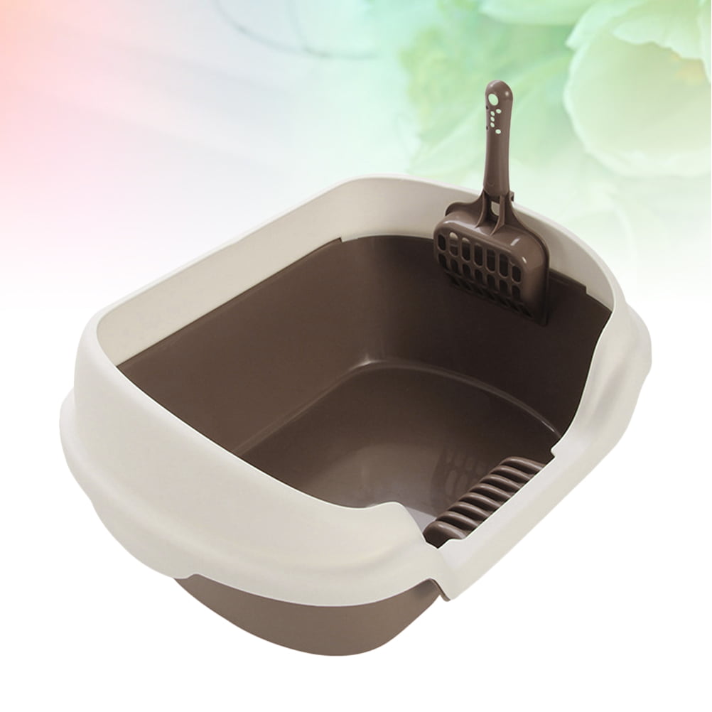 Nuolux Litter Cat Box Toilet Basin Supplies Boxes Small Kitten Cleaning Open Sifting Large Kittensself High Tray Enclosed Kit