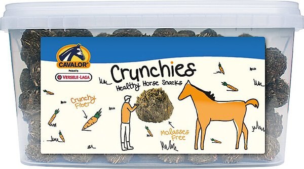 Cavalor Crunchies Molasses Free Horse Treats， 3.30-lb bag