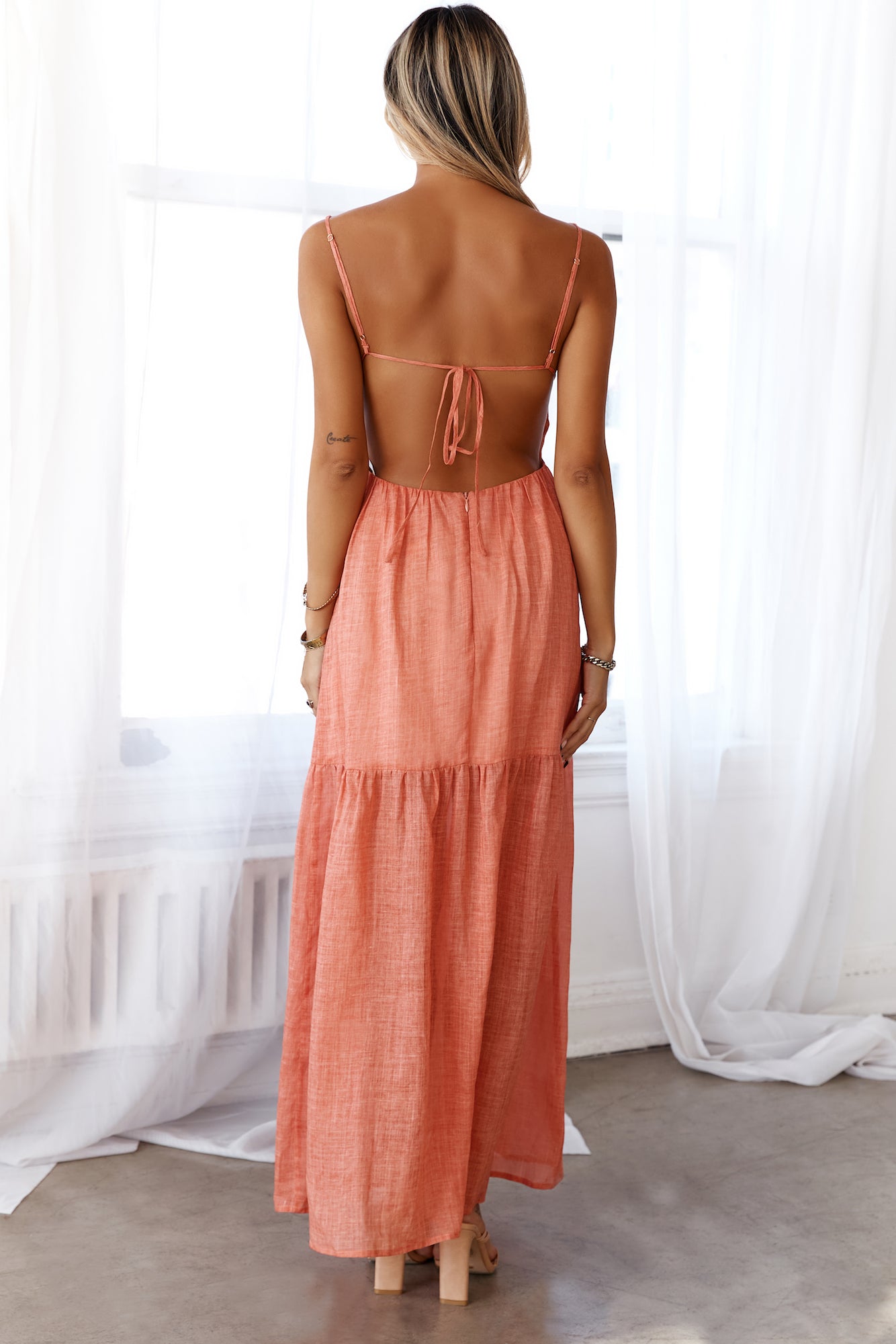 HELLO MOLLY Sunset Loving Maxi Dress Rust