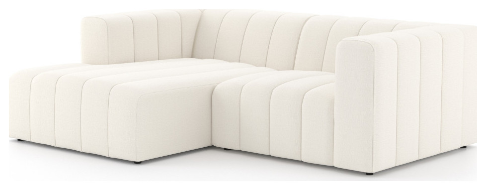 Alexander Channeled 2 Piece Sectional  Sierra Butterscotch Left   Modern   Sectional Sofas   by Virgil Stanis Design  Houzz