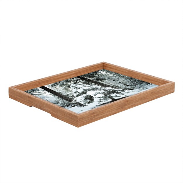 Bree Madden Winter Snow Rectangular Bamboo Tray Deny Designs