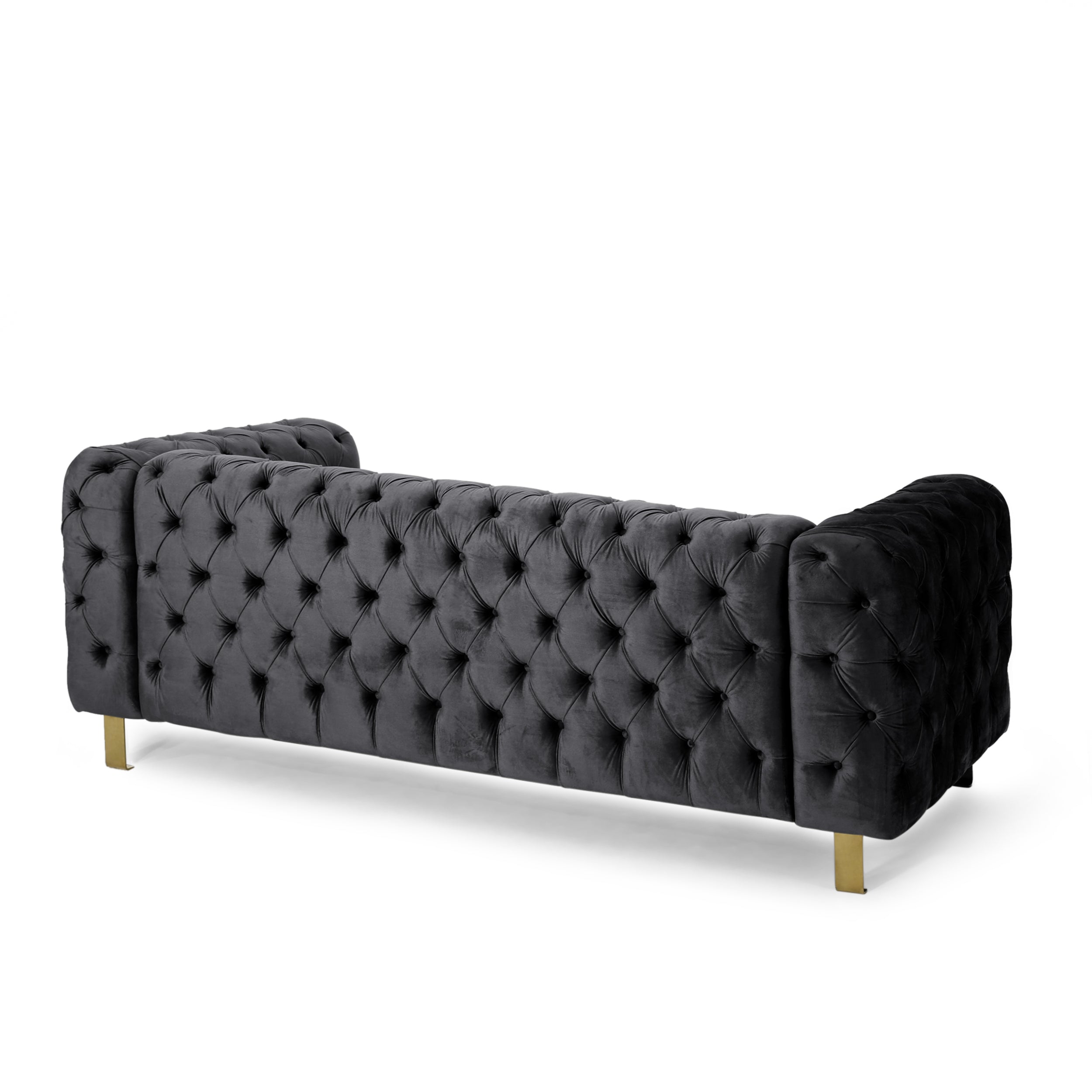 Giovanna Modern Glam Tufted Velvet 3 Seater Sofa