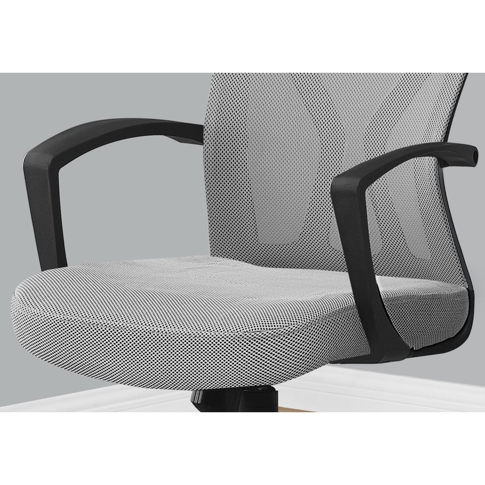 Office Chair  Adjustable Height  Swivel  Ergonomic  Armrests  Computer Desk  Work  Metal  Fabric  Contemporary