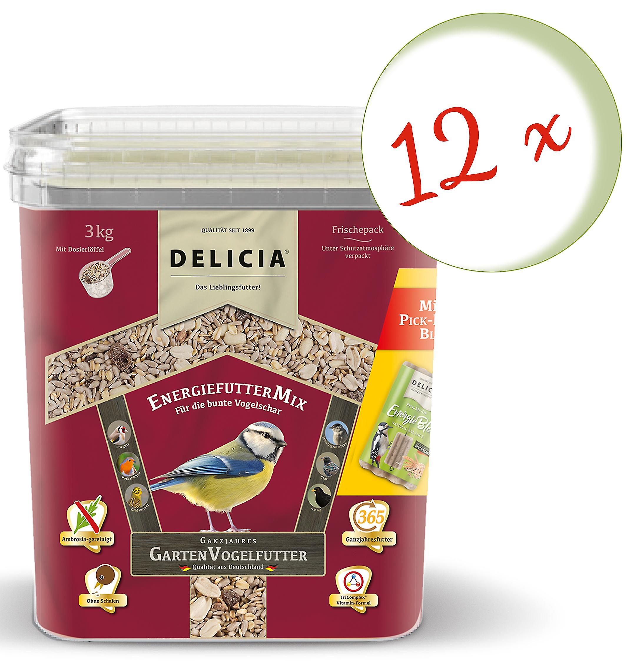 12 x FRUNOL DELICIAÂ® DeliciaÂ® EnergiefutterMix， 3 kg