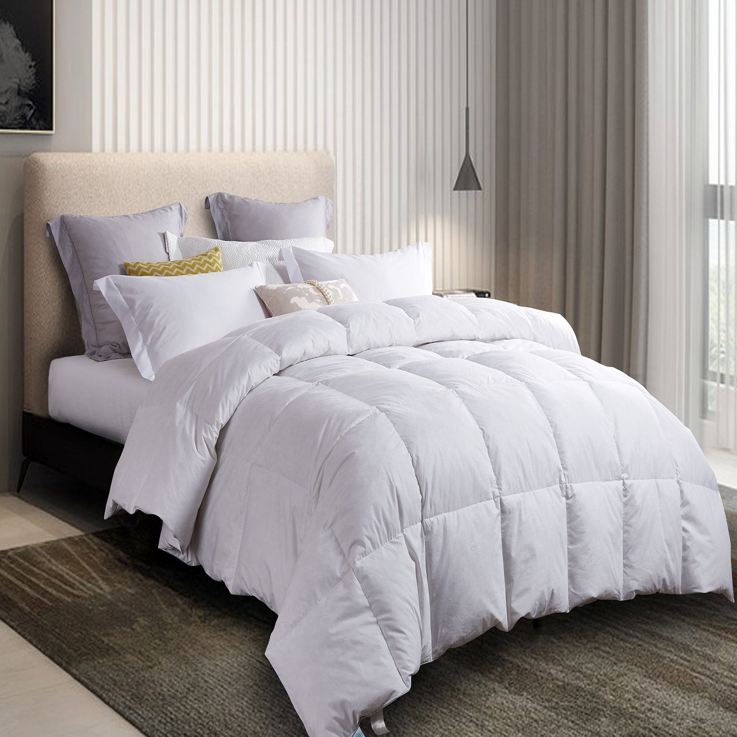 240 Thread Count White Feather and Down Comforter