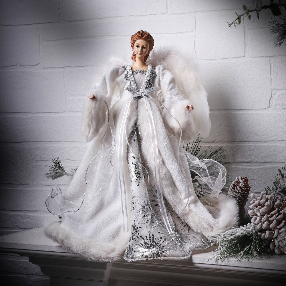 16 White Winter Snowflake Angel