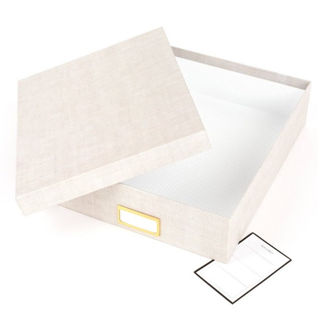 Sugar Paper Essentials Paper File Box Flax