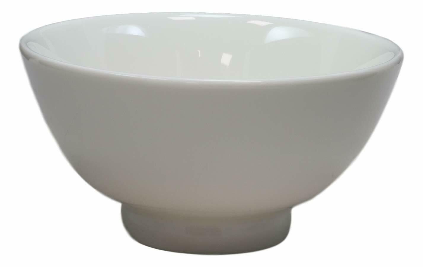 1 Sleek White Double Walled Porcelain Rice Miso Dessert Soup Bowls 10oz 5D Set 6 EBR02