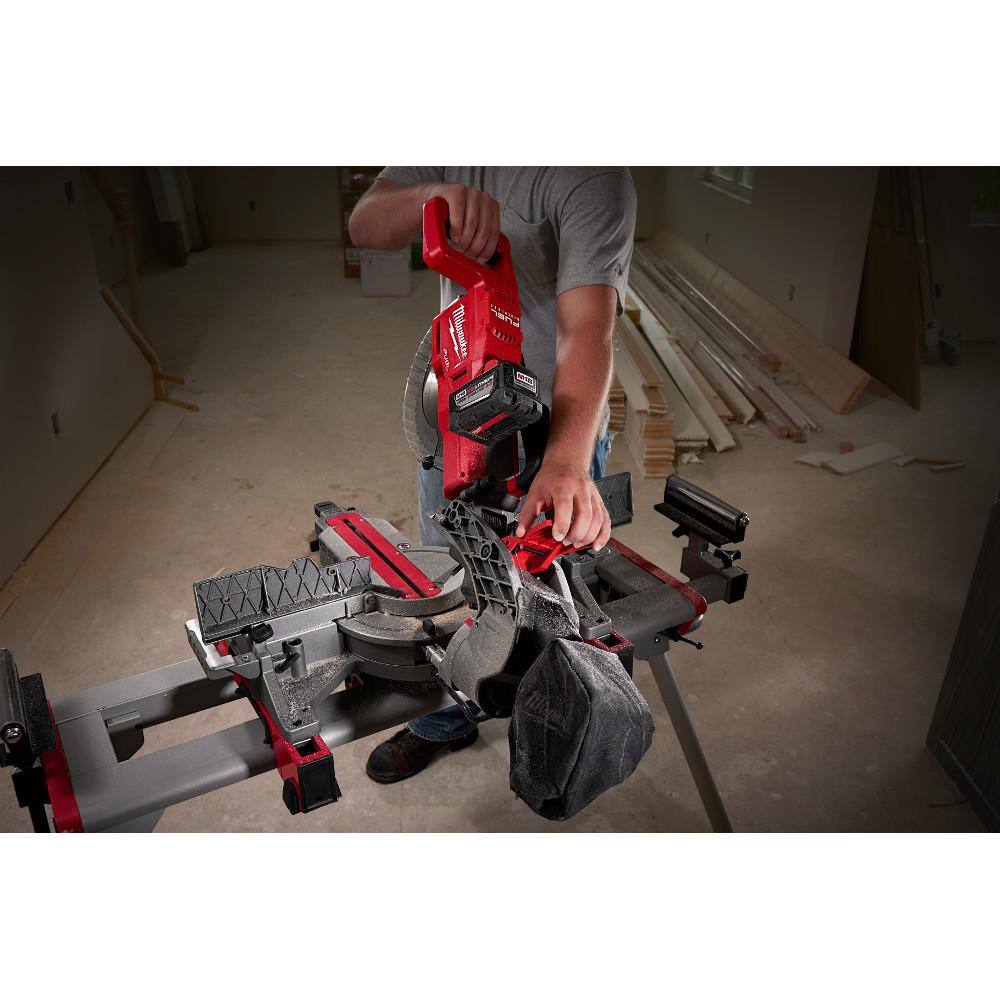 MW M18 FUEL 18V Lithium-Ion Brushless Cordless 10 in. Dual Bevel Sliding Compound Miter Saw (Tool-Only) 2734-20