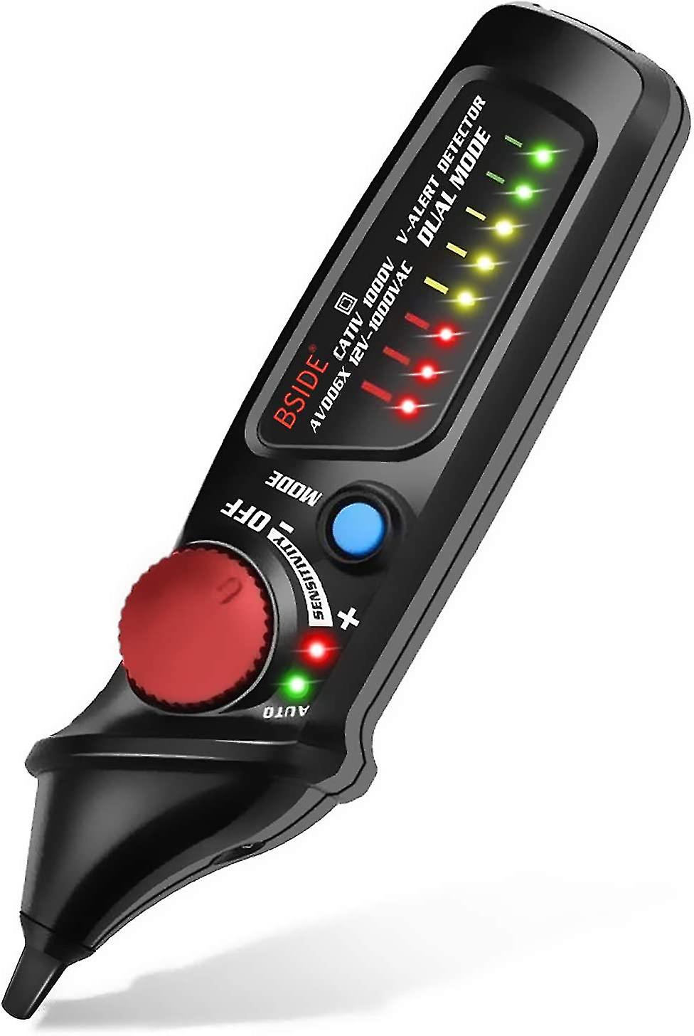 Avd06x Non-contact Electrical Voltage Tester Pen12-1000v Dual Mode Adjustable8 Led Indicators And Flashlight