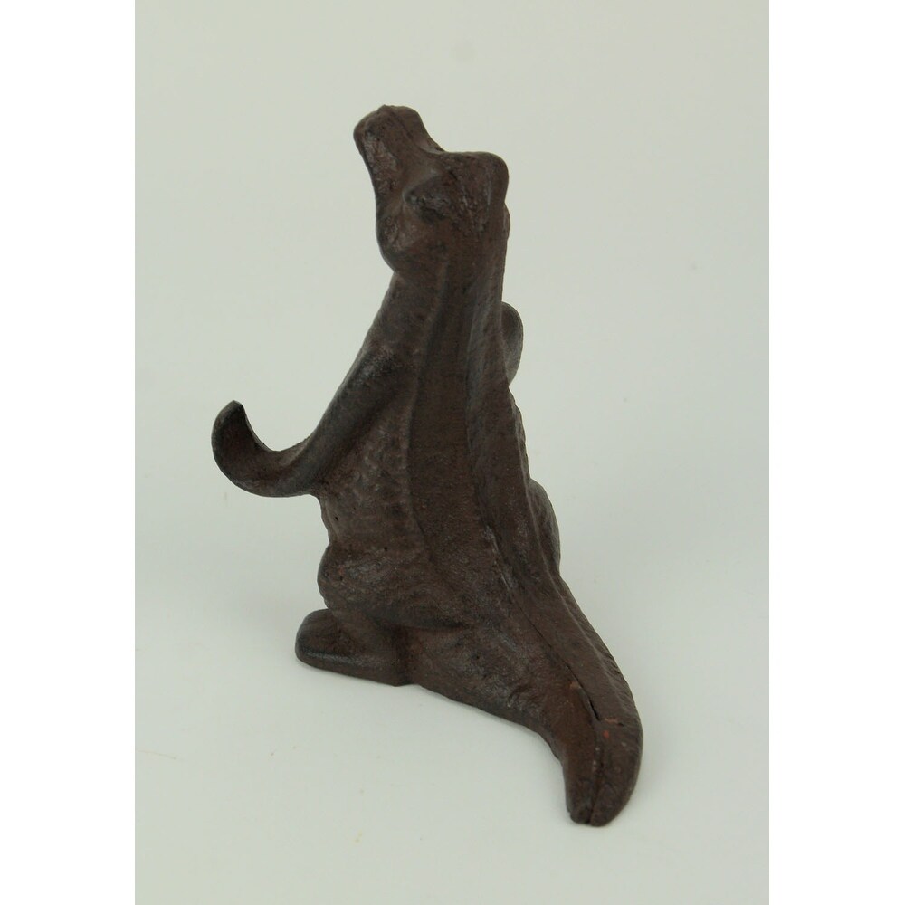 Brown Cast Iron igator Cell Phone Stand 4.5 Inches High   5.5 X 5.25 X 3.25 inches