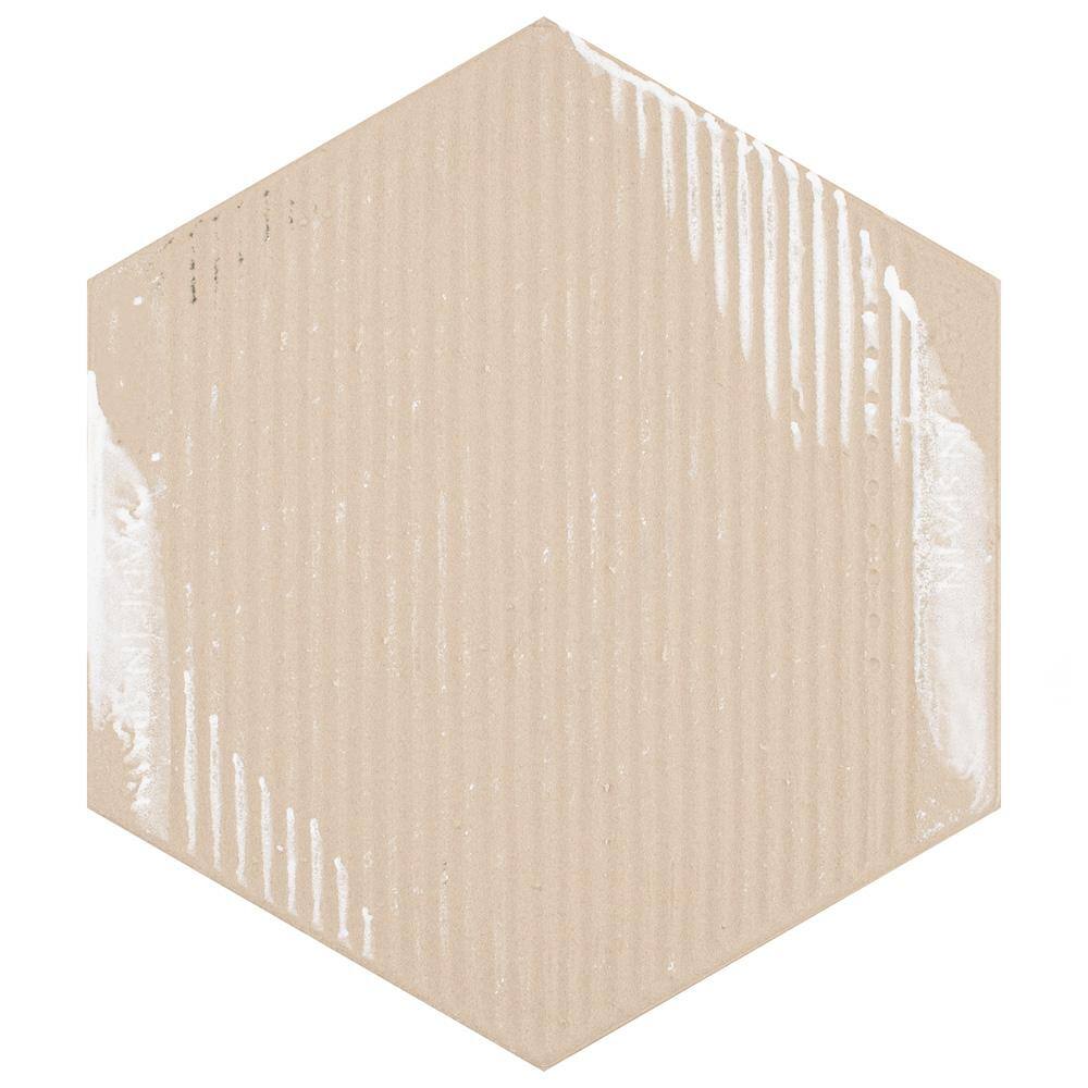 Merola Tile Classico Carrara Hexagon 7 in. x 8 in. Porcelain Floor and Wall Tile (7.5 sq. ft.Case) FEQCRX