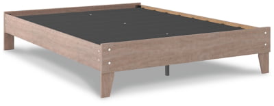 Signature Design by Ashley Flannia Modern Platform Bed, Queen, Grayish Brown