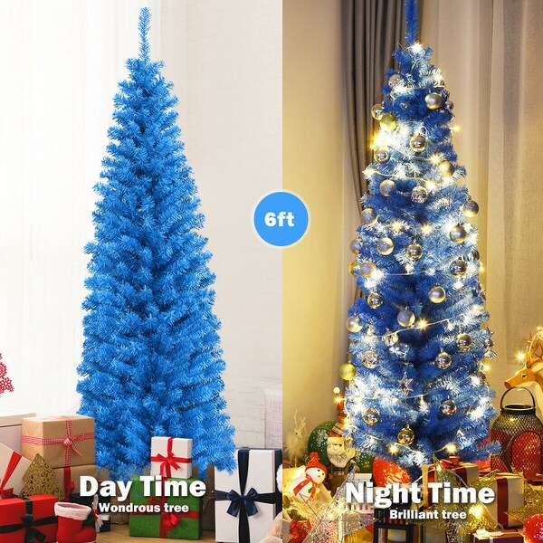 6 ft Unlit Pencil Slim Tree Artificial Christmas Tree