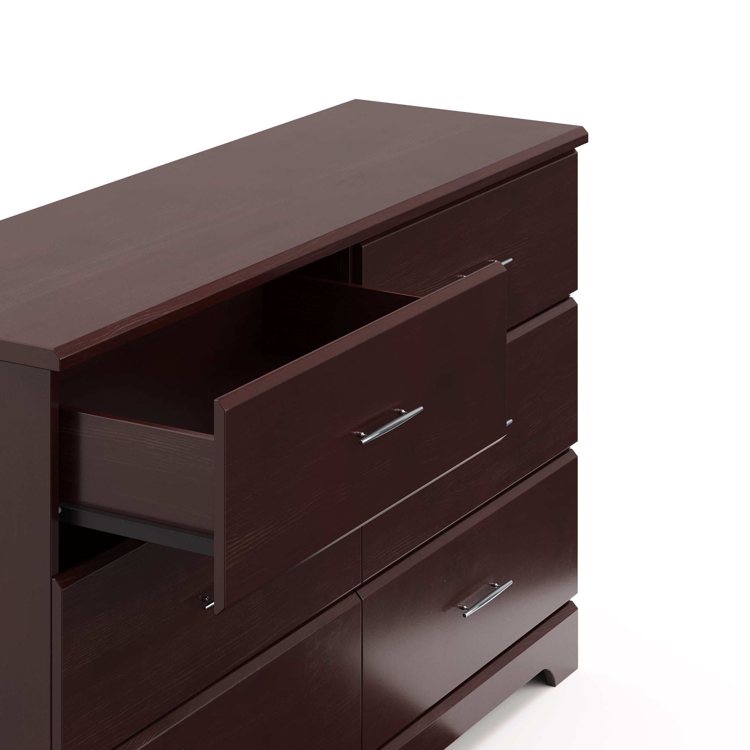 Storkcraft Brookside 6 Drawer Modern Double Dresser Espresso