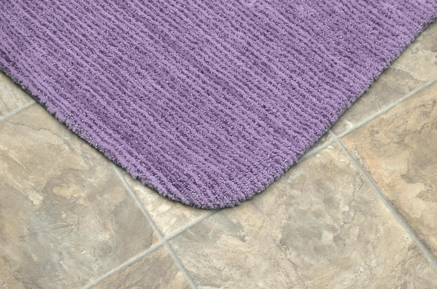 Garland Rug Glamour 3 Piece Nylon Washable Bathroom Rug Set Purple  Crowdfused