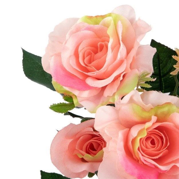 Pink Rose Artificial Silk Floral Bouquet