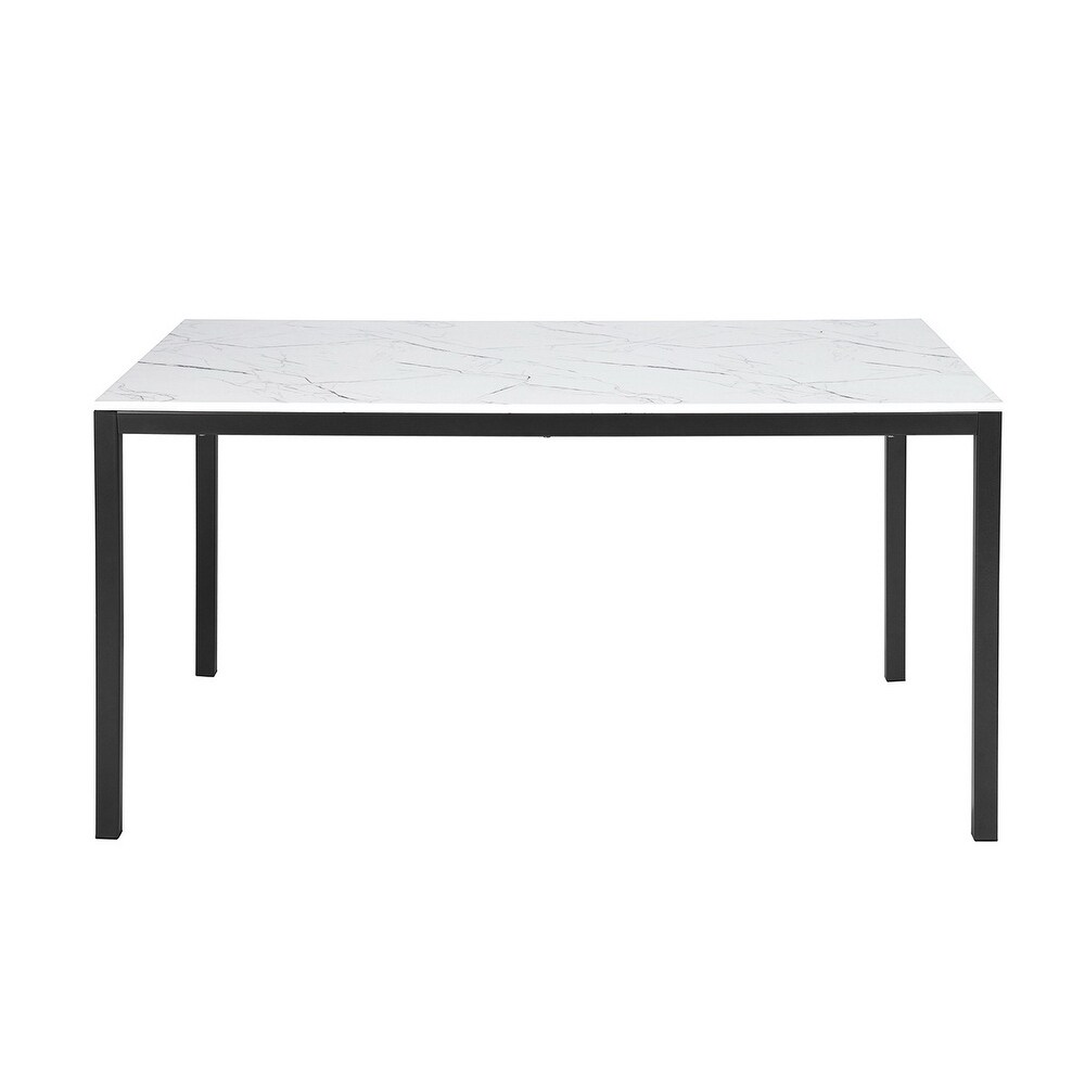 59.1'' Rectangular Dining Table with Marble Table Top Dining Table