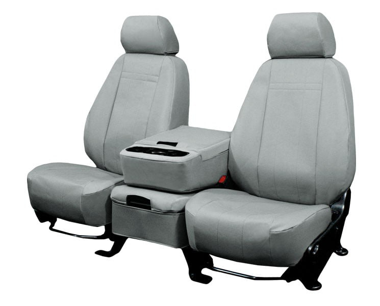 CalTrend Front 40/20/40 Split Bench DuraPlus Seat Covers for 1994-2004 Dodge Ram 1500-3500 - DG102-08DA Light Grey Insert and Trim