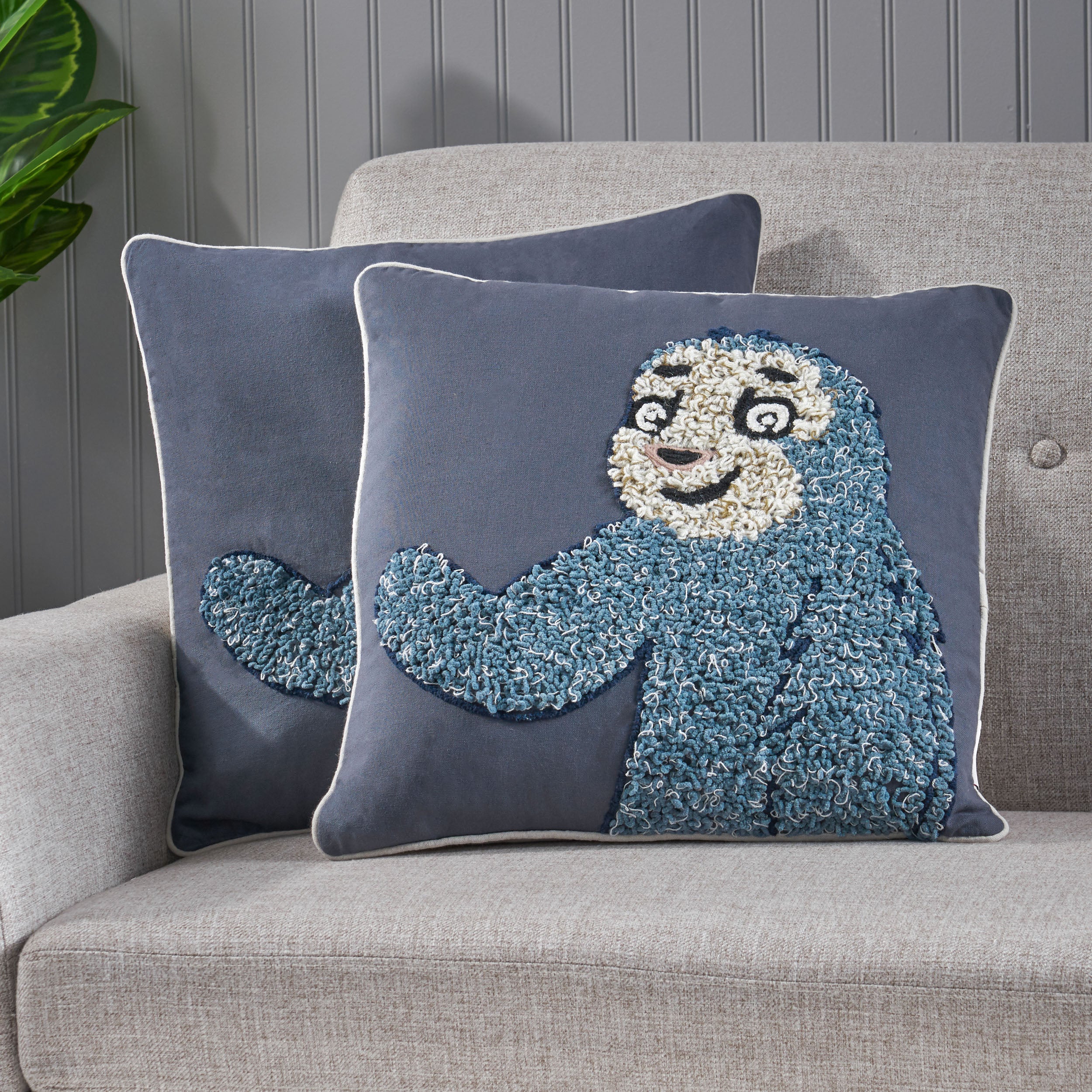 Nasia Sloth Throw Pillow